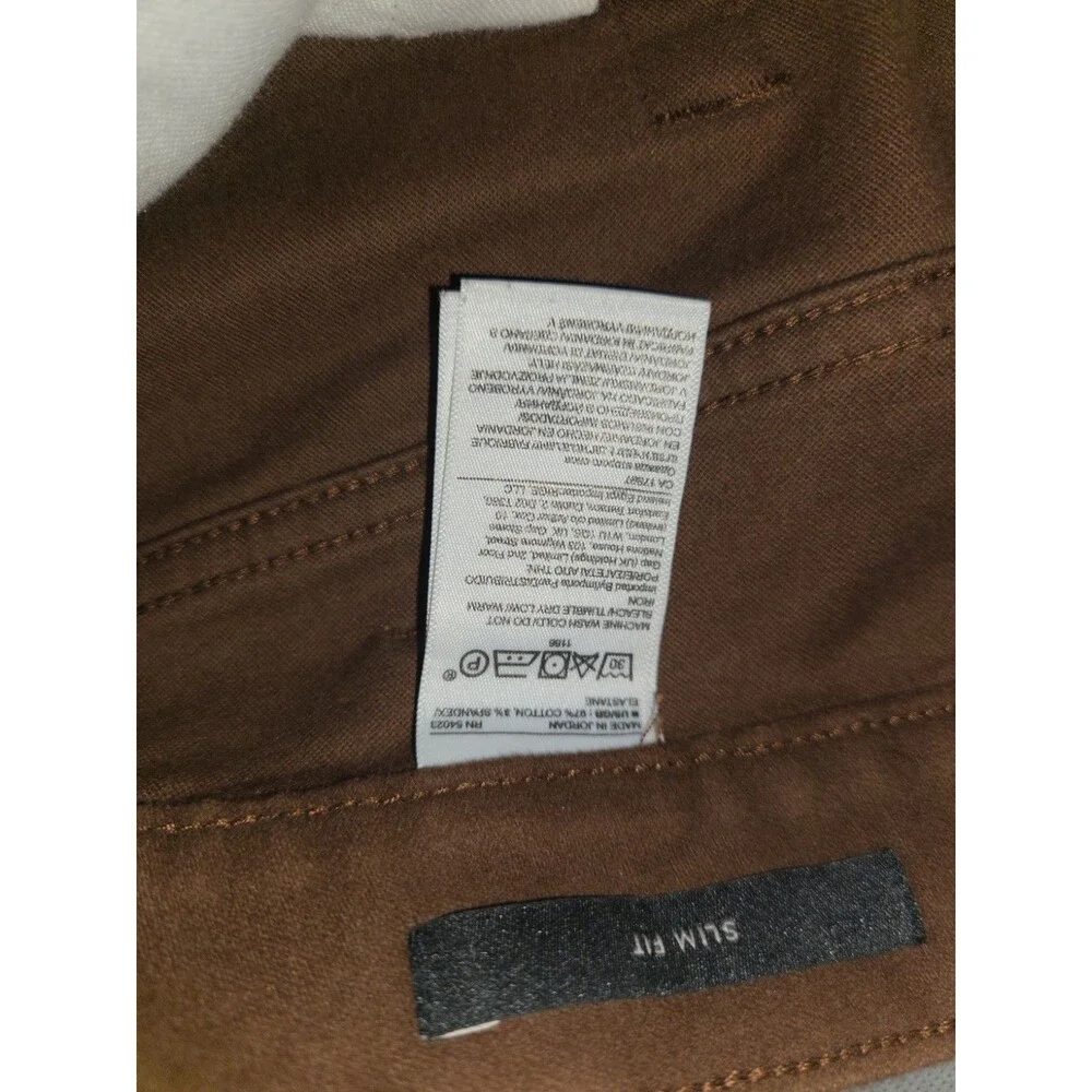 Banana Republic Traveler Pant Mens 38x32 Brown Slim Fit Stretch Chino Pants